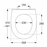 Pressalit Objecta Pro Polygiene Standard Close Top/Bottom Fixing Toilet Seat Without Cover White 989011-DH4999