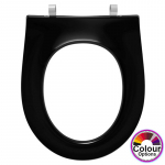 Pressalit Objecta Pro Polygiene Standard Close Bottom Fixing Toilet Seat Without Cover Black 989111-DF7999