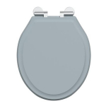 Tavistock Vitoria Soft Close Wooden Toilet Seat & Cover Bule With Chrome Hinges DC4014-SF