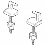 Bemis Jersey Standard Close Toilet Seat Hinge Set White HGHH7250000