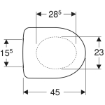Geberit Selnova Round Standard Close Bottom Fix Toilet Seat and Cover White With Metal Hinge 500.331.01.6