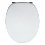 Celmac Woody Standard Close Toilet Seat & Cover With Stainless Steel Hinges White 21230004