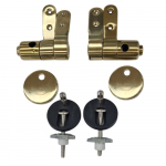 Heritage Solid Wood Soft Close Hinge Set Brushed Brass HY-SS009WN-BB