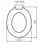 EuroShowers MDF Standard Close Toilet Seat & Cover Dark Beech 82801