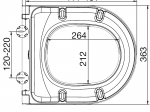 Euroshowers Short D Slimline Soft Close Toilet Seat & Cover White 87510
