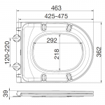 Euroshowers Long D Slimline Soft Close Toilet Seat & Cover White 87610