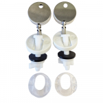 Duravit D -Code 0062090096 Elongated Toilet Seat Hinge Set 0061571000