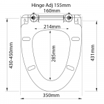 Rak Venice Deluxe Standard Close Toilet Seat & Cover White VENDLSEAT