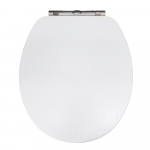 Eastbrook Sherwood Soft Close Toilet Seat & Cover White Ash With Chrome Hinges 34.0125