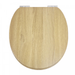 Frontline Edwardian Wood Soft Close Quick Release Toilet Seat & Cover Natural Oak 3000/275