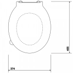 Twyford Avalon/Sola Toilet Seat and Cover White AV7875WH