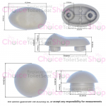 Villeroy & Boch Architectura Vita Toilet Seat and Cover Buffer Set Grey 92244200