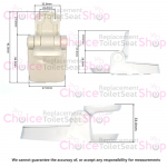 Bemis HG55 PL Replacement Toilet Seat Hinge Set - HG0055000 White