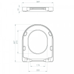 Saneux Uni Soft Close Toilet Seat & Cover White 66101