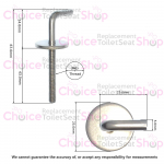 Gala Elia Standard Close Toilet Seat Hinge Set (Pre 2007) 5384000