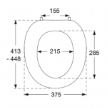 Pressalit Zaga Standard Close Bottom Fixing Toilet Seat & Cover White 314000-UN9999