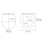 Eastbrook Sherwood Soft Close Toilet Seat & Cover Black With Chrome Hinges Gloss 34.01201