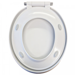 Silverdale Oxbridge Soft Close Toilet Seat & Cover White SILOX501
