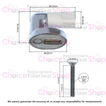 Gala Emma Standard Close Toilet Seat Hinge Set (Pre 2024) 5381100