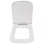 B&Q Cooke & Lewis Lanzo Thin Soft Closing Toilet Seat & Cover White BQSA0004