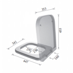 GSI Traccia Soft Close Toilet Seat & Cover White MS69CN11
