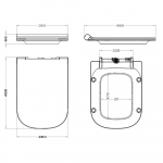 Galassia MEG11 Pro Slimline Soft Close Toilet Seat White Gloss 5478