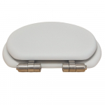 Heritage Bathrooms Soft Close Quick Release Toilet Seat & Cover Dove Grey With Brushed Nickel Hinges TSDGR103SC