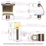 Roca Laura Standard Toilet Seat Hinges AI0005500R