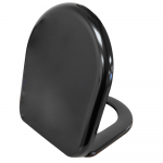 Euroshowers Rainbow D One Soft Close Quick Release Toilet Seat & Cover Black 86513