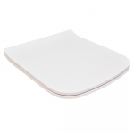 B&Q Cooke & Lewis Lanzo Thin Soft Closing Toilet Seat & Cover White BQSA0004