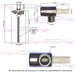 Ideal Standard Small+ Soft Close Toilet Seat Hinge Set Chrome T2105BJ