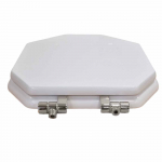 Imperial Bathrooms Astoria Original Soft Close Toilet Seat & Cover White With Polished Nickel Hinges XA50000310NSB
