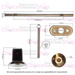 Geberit Selnova Toilet Seat Bar Hinge Set 243.914.00.1