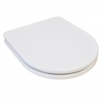 Croydex Haven Compact D Soft Close Quick Release Toilet Seat & Cover White With Chrome Hinges WL533522H