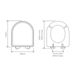 Tavistock Lansdown Soft Close Wooden Toilet Seat & Cover White DC4035-SF