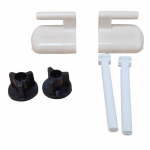 Celmac Bottom Fixing Excentric Plastic Hinge Set Whisper Cream FDR11WC
