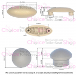 Villeroy & Boch Subway Contract Toilet Seat & Cover Buffer Set Grey 92220200