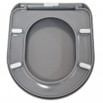 Euroshowers Rainbow D One Soft Close Quick Release Toilet Set & Cover Grey 86512