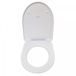 Geberit Selnova Round Top Fix Metal Hinge Toilet Seat and Cover White 500.337.01.1