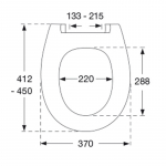 Pressalit Calmo Soft Close Bottom Fixing Toilet Seat & Cover White 556000-D15999