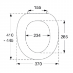 Pressalit Objecta Standard Close Bottom Fixing Toilet Seat Without Cover White 53011-UN3999