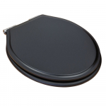 Tavistock Marston Slim Soft Close Quick Release Wooden Toilet Seat & Cover Black With Chrome Hinges DC4051-SF