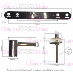 Geberit Selnova Toilet Seat Hinge Set 598018000