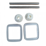 Bemis Canyon CP 1/4-20 New Replacement Toilet Seat Hinge Set - HG3345997-Chrome