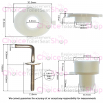 Villeroy & Boch O.Novo Toilet Seat Hinges 92241561