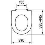 Jika Lyra Plus Standard Close Quick Release Toilet Seat & Cover White H8903840000631