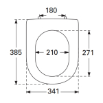 Villeroy & Boch Subway 2.0 Compact Standard Close Quick Release Toilet Seat & Cover 9M69Q101