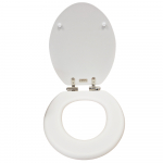 Heritage Bathrooms Soft Close Quick Release Toilet Seat & Cover Chantilly With Vintage Gold Hinges TSCHA100SC
