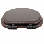 Heritage Bathrooms Soft Close Quick Release Toilet Seat & Cover Walnut With Matt Black Hinges TSWAL105SSC