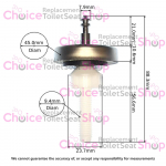 Duravit D -Code 0062090096 Elongated Toilet Seat Hinge Set 0061571000